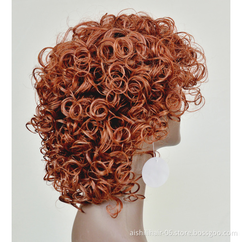Aishili cheap wholesale afro kinky curly hair body wave deep big curly wave synthetic wig